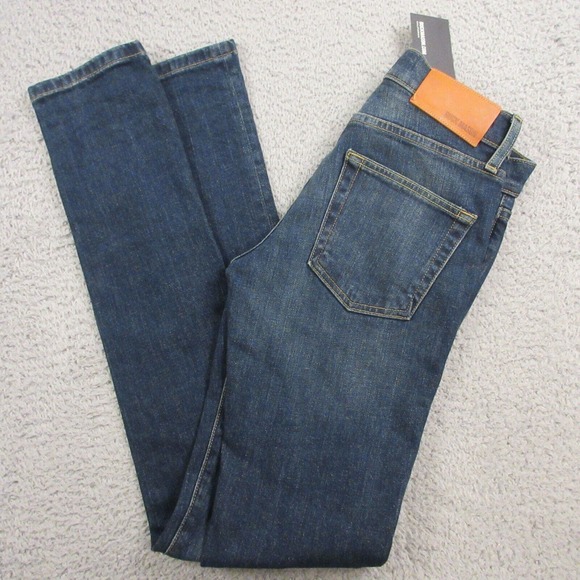 Buck Mason 12 Month Wash Slim Fit Stretch Jean size 28 x 34 Tall Skinny Blue NEW - Picture 1 of 13